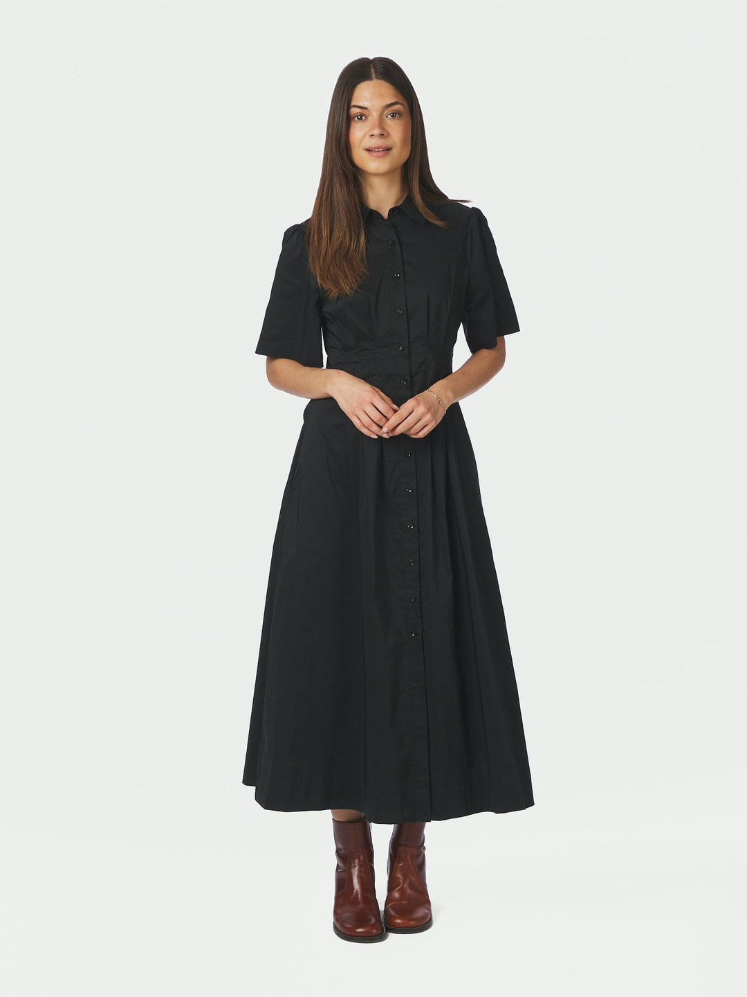 Baia Poplin Dress Black