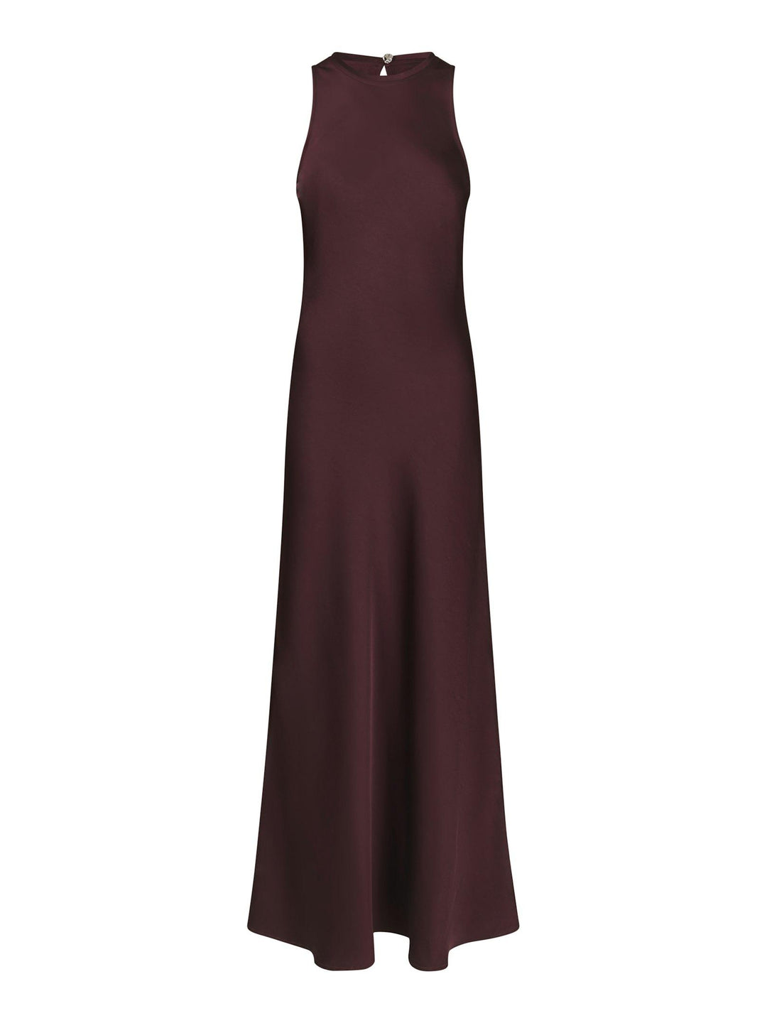 Celinie Heavy Sateen Dress Burgundy