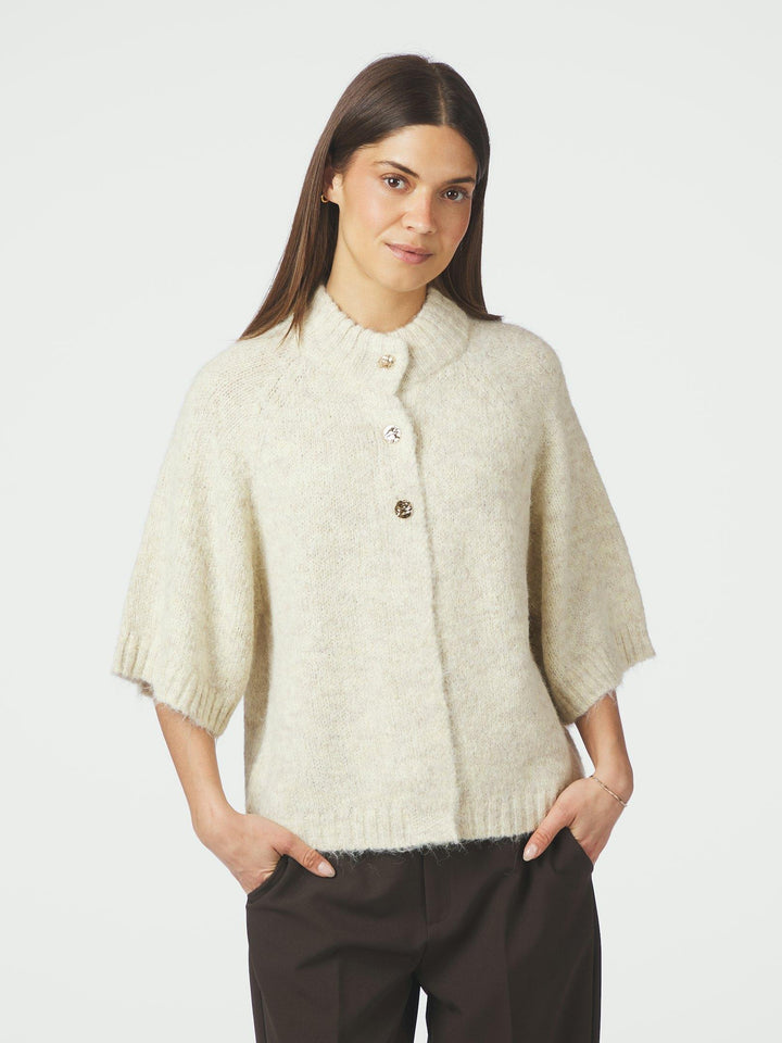 Benuta Fluffy Knit Cardigan Ivory