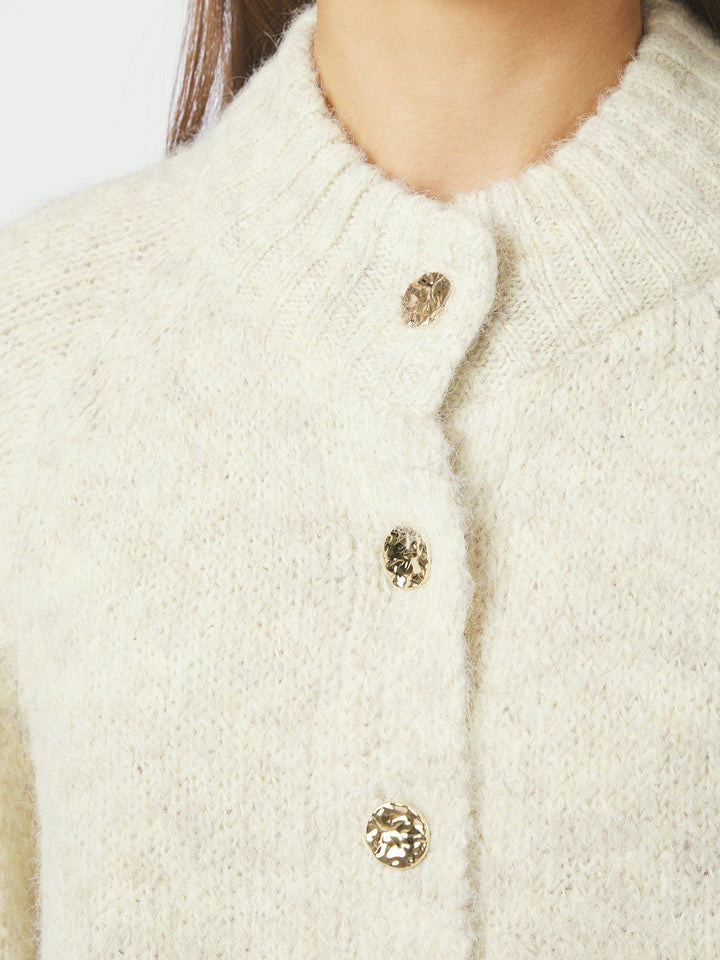 Benuta Fluffy Knit Cardigan Ivory