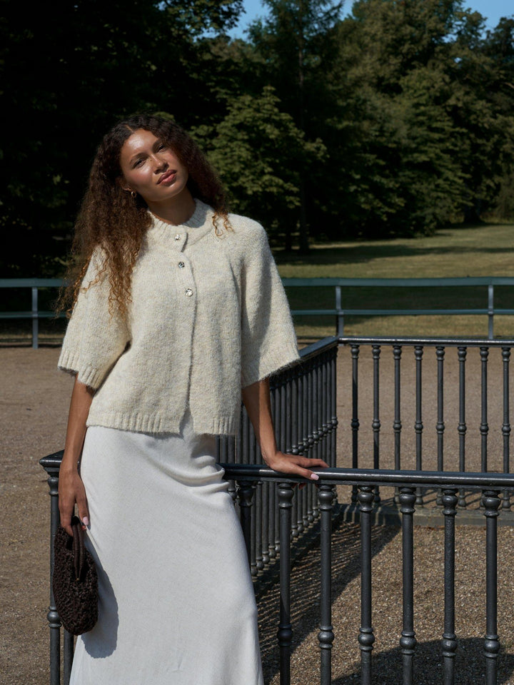 Benuta Fluffy Knit Cardigan Ivory