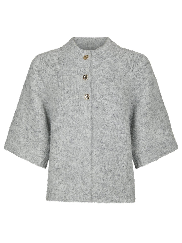 Benuta Fluffy Knit Cardigan Grey Melange