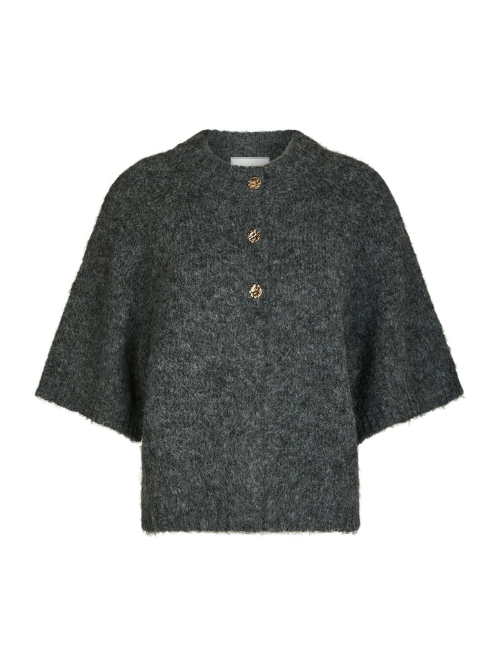 Benuta Fluffy Knit Cardigan Antracit Melange