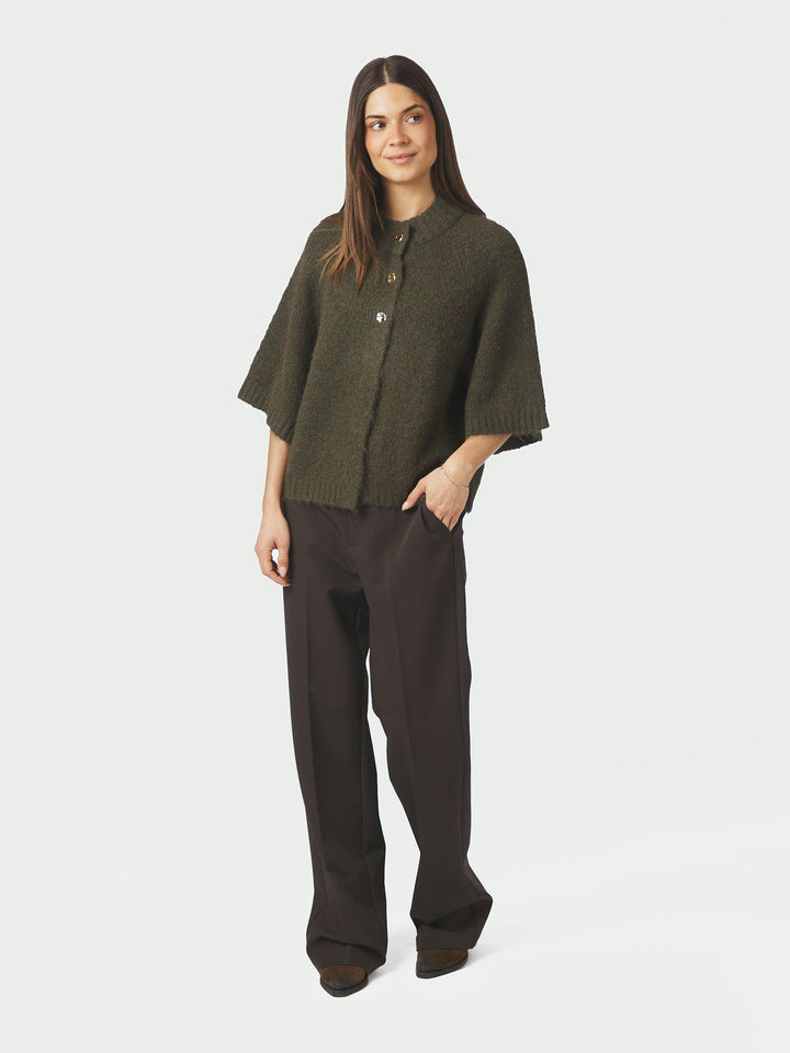 Benuta Fluffy Knit Cardigan Army