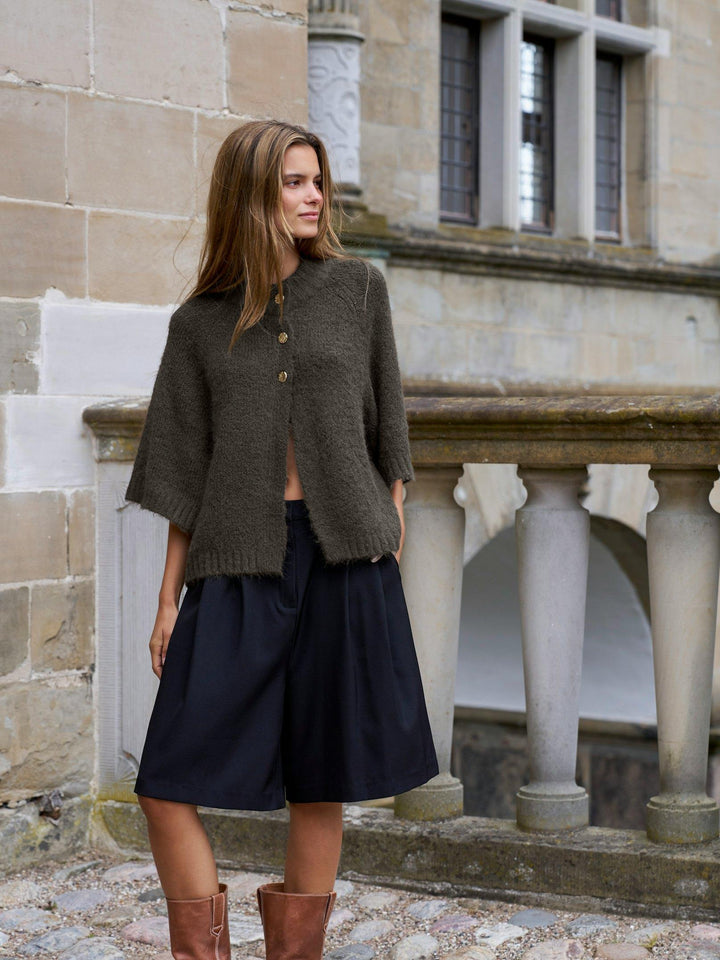 Benuta Fluffy Knit Cardigan Army