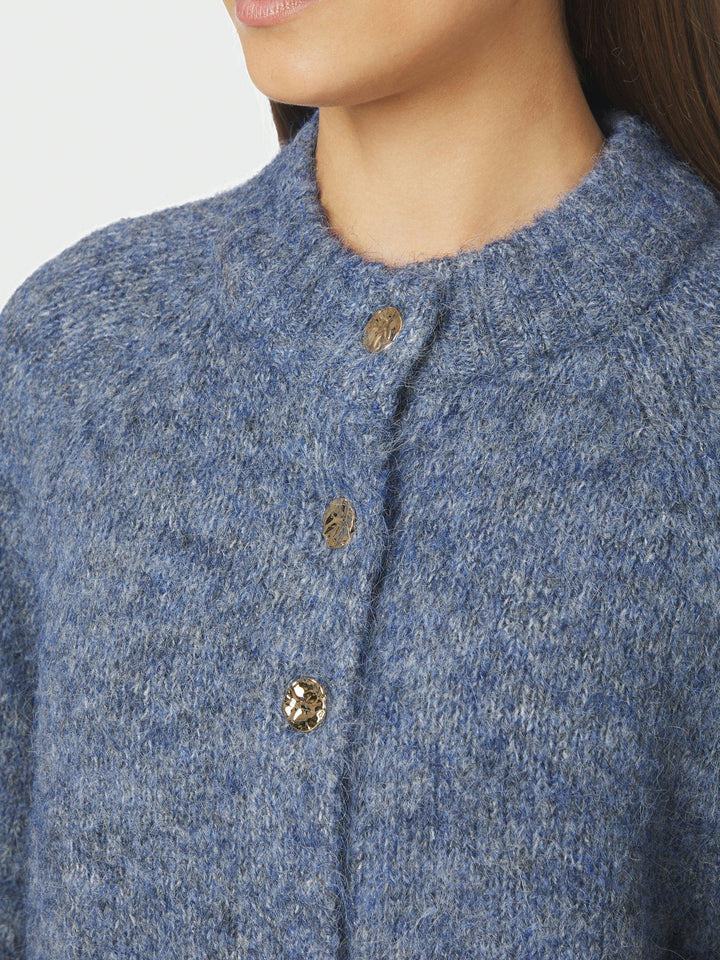 Benuta Fluffy Knit Cardigan Smoke Blue