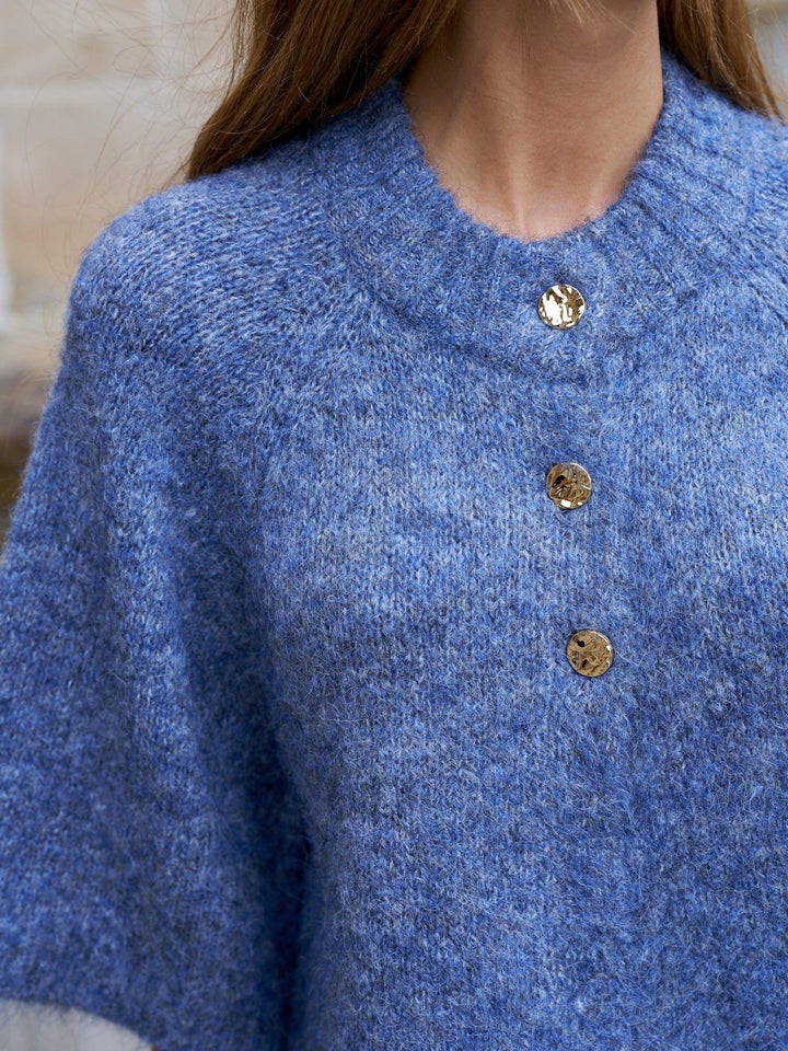 Benuta Fluffy Knit Cardigan Smoke Blue