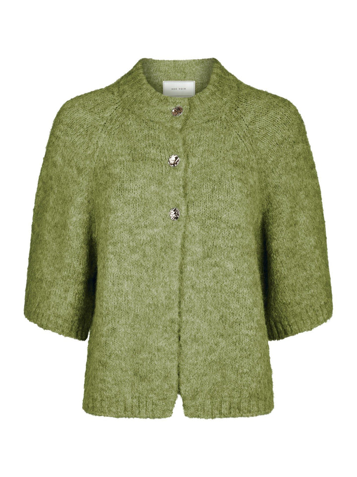 Benuta Fluffy Knit Cardigan Dusty Green