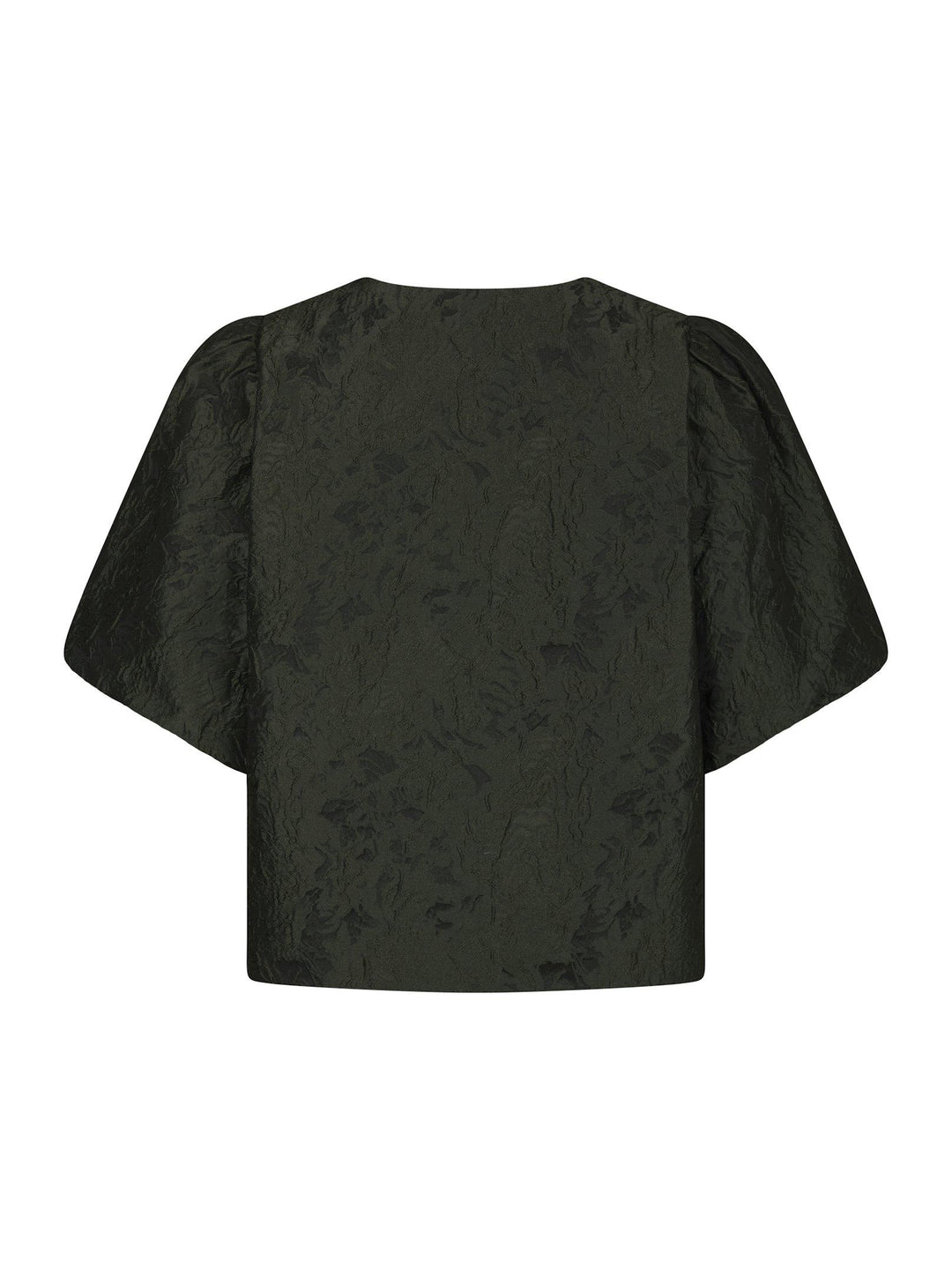 Aisa Brocade Blouse Dark Green