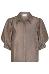 Etta Soft Stripe Stone Shirt Brown