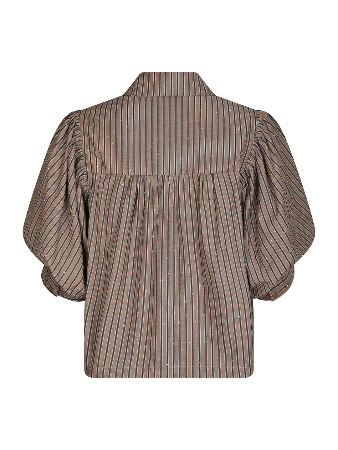 Etta Soft Stripe Stone Shirt Brown
