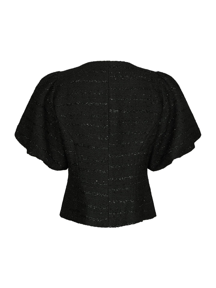 Anela Boucle Blouse Black