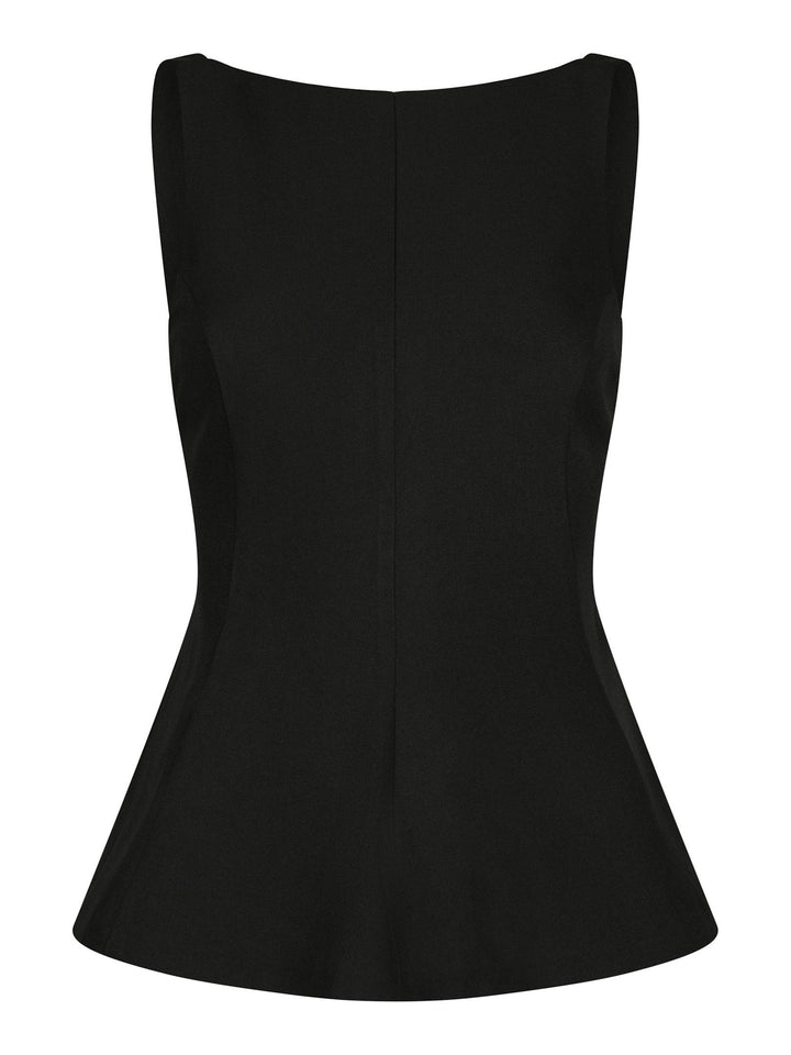 Agape Structure Tie Top Black