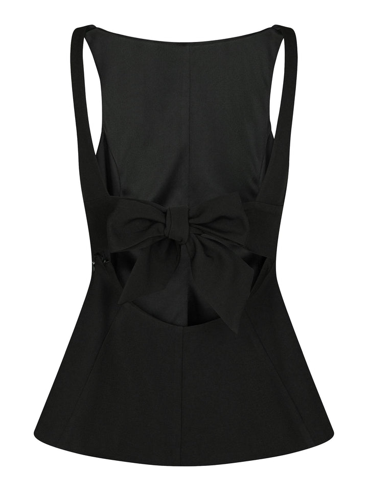 Agape Structure Tie Top Black