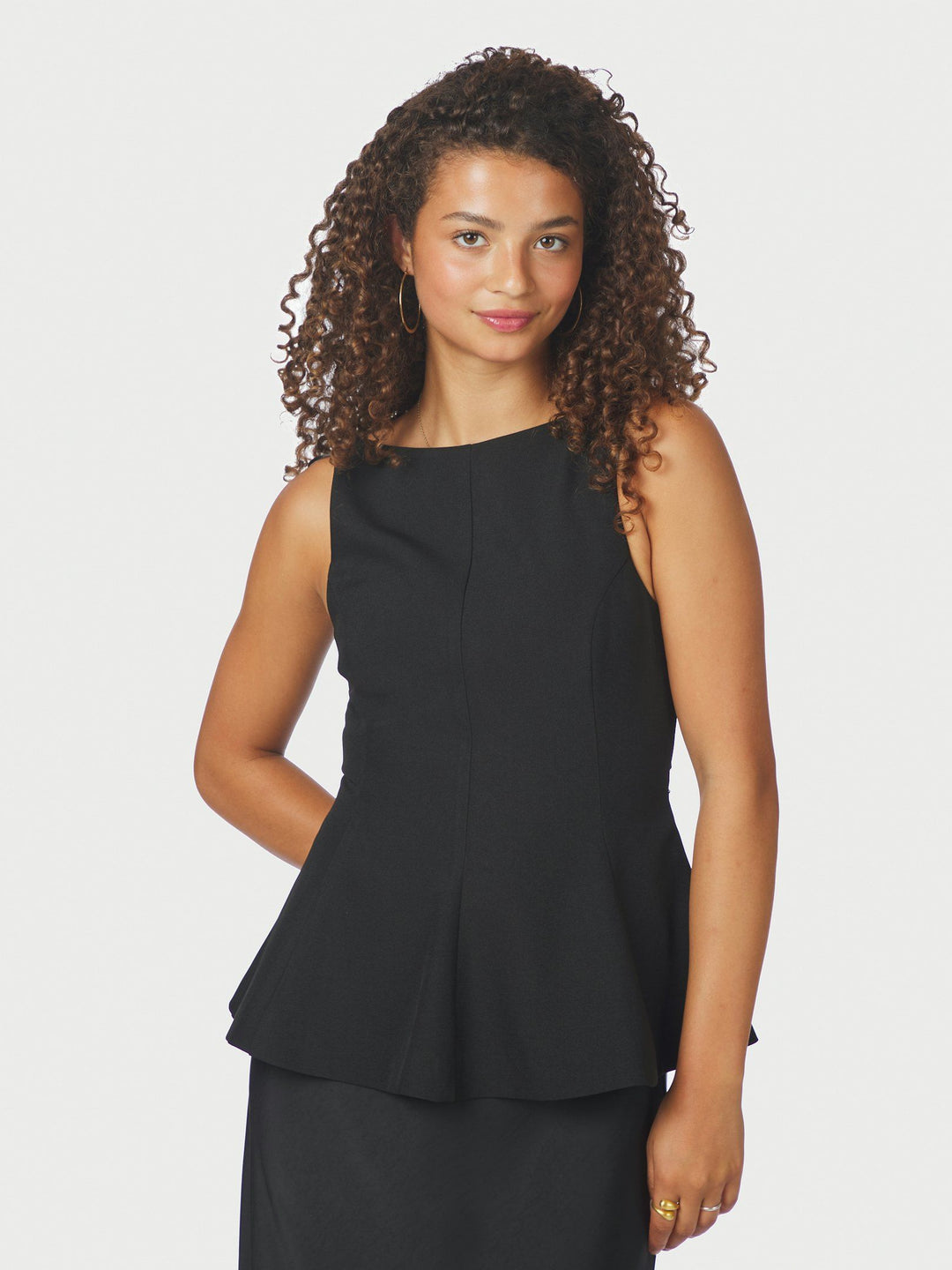 Agape Structure Tie Top Black