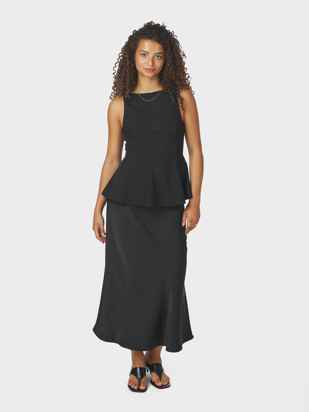 Agape Structure Tie Top Black