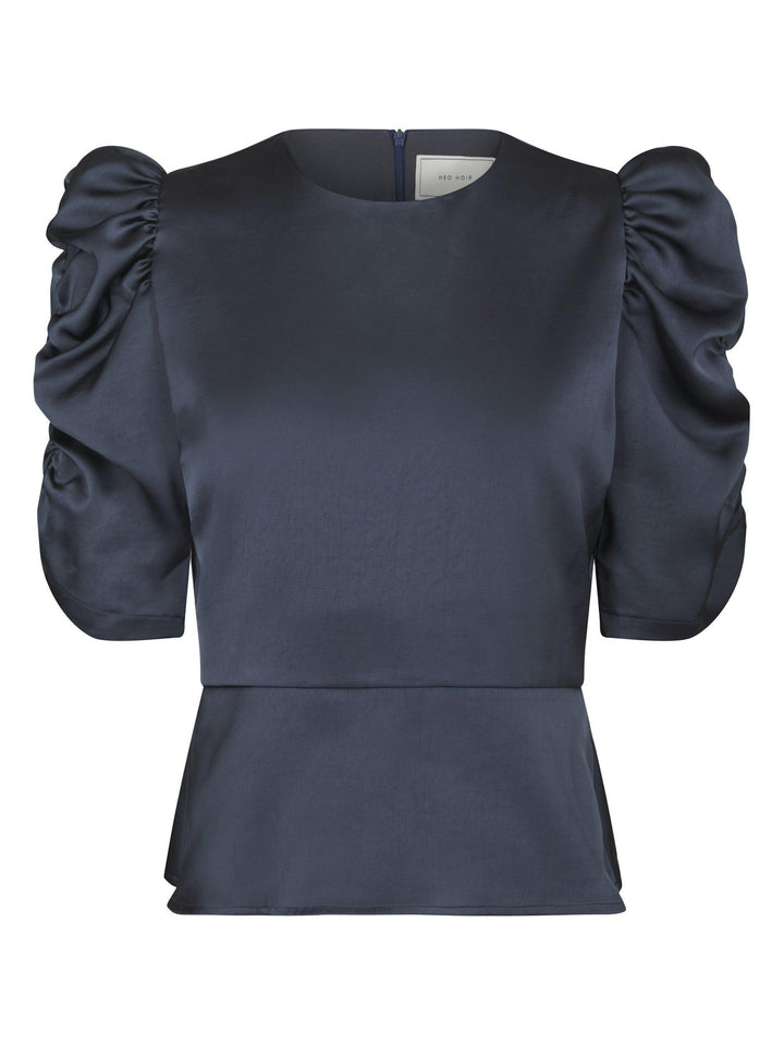Benua Heavy Sateen Blouse Midnight Blue