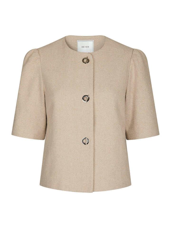 Xanthe Light Herringbone Blazer Sand