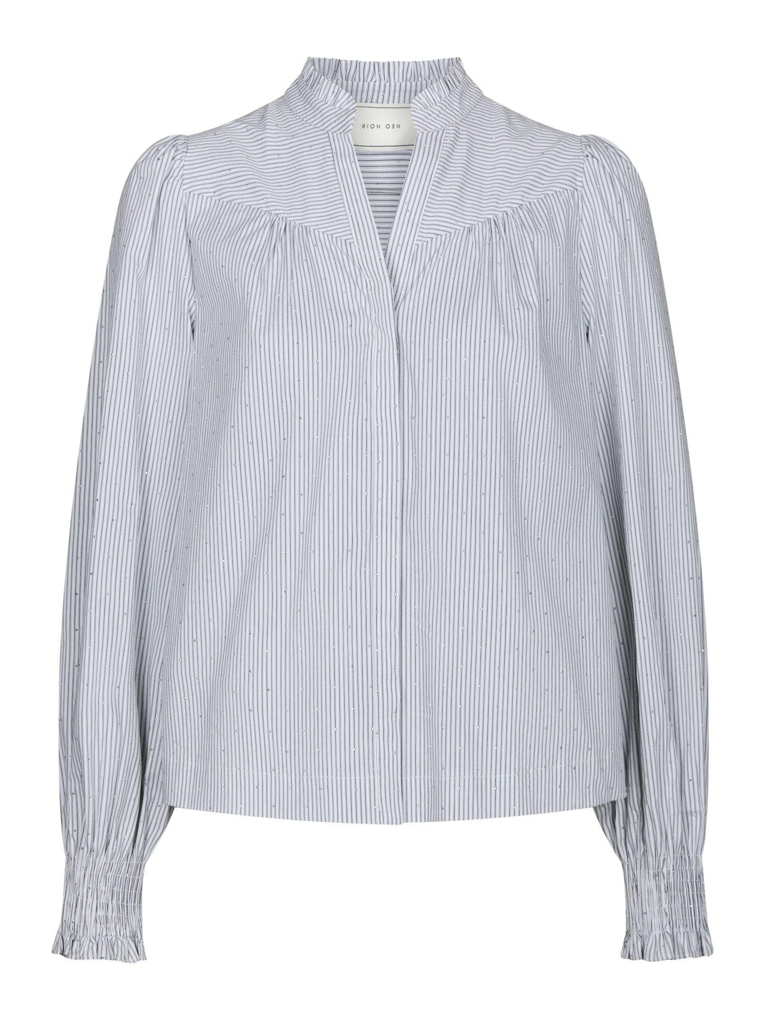 Astrida Stripe Stone Blouse White