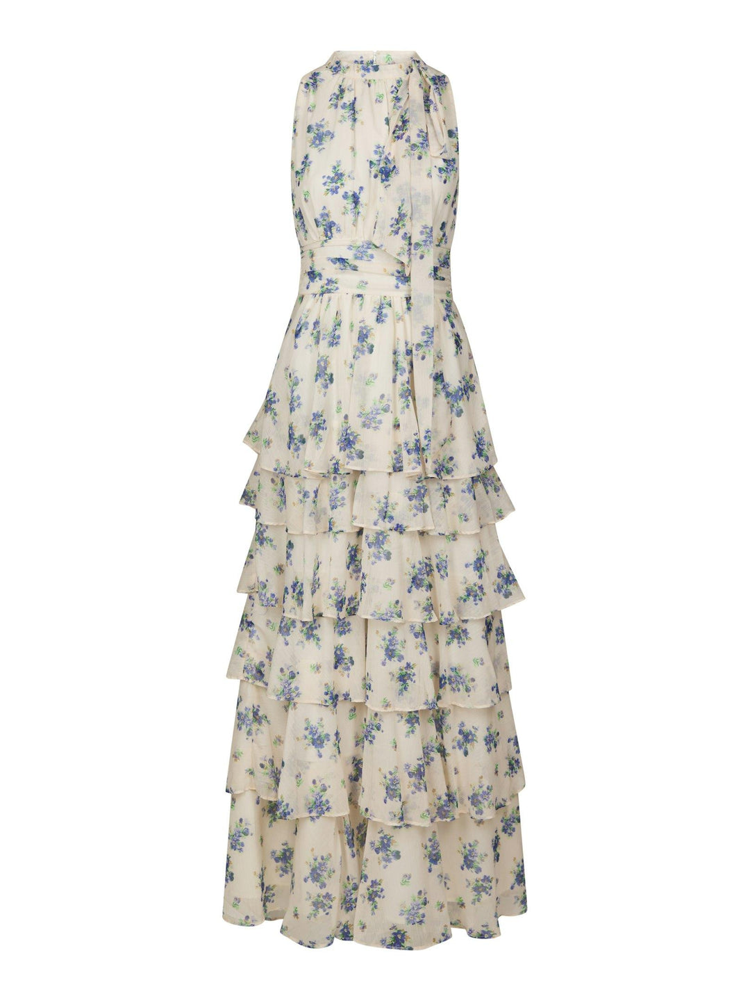 Marli Amazing Chiffon Rose Dress Light Blue