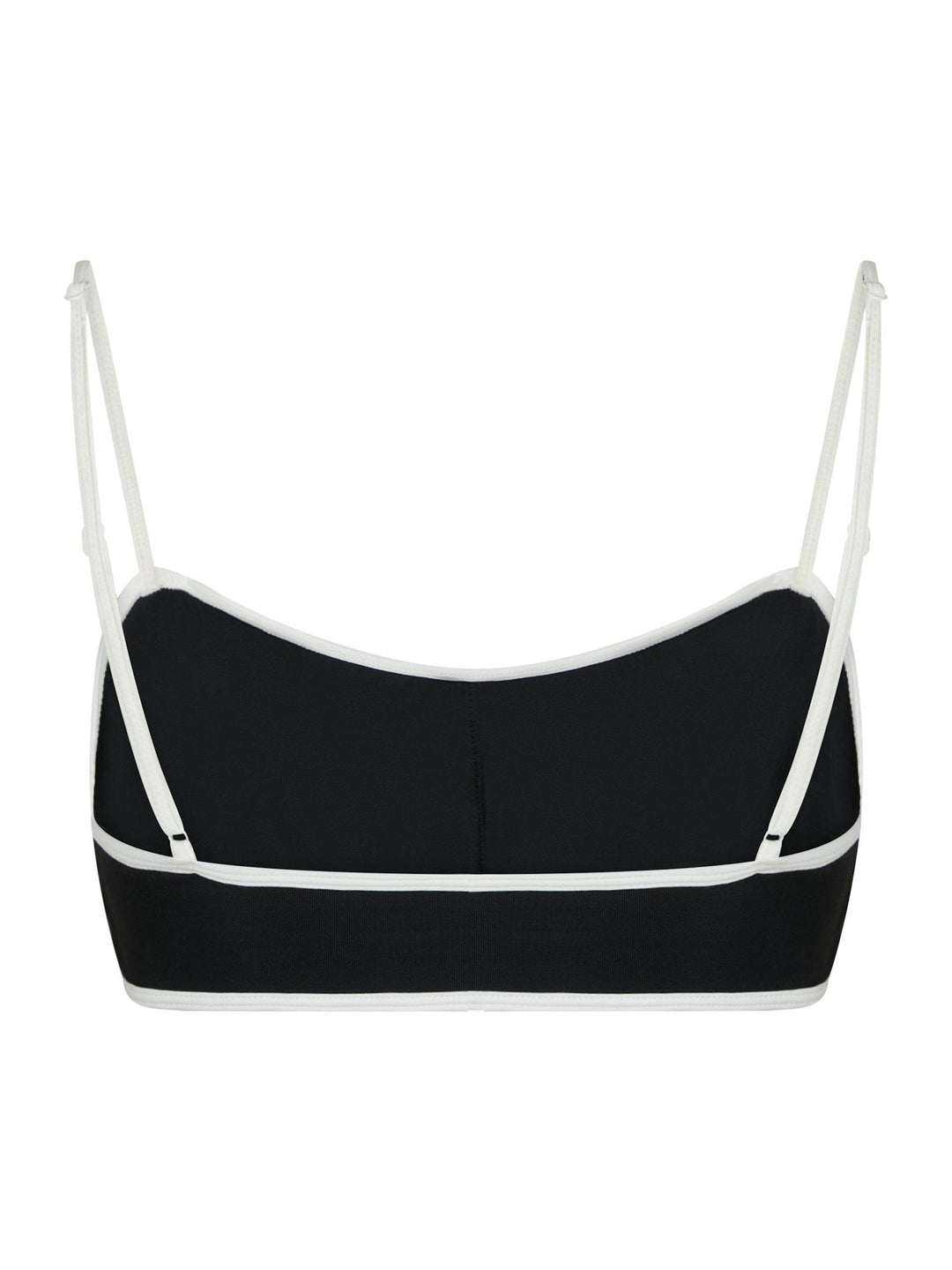 Fia Solid Contrast Bikini Top Black/White