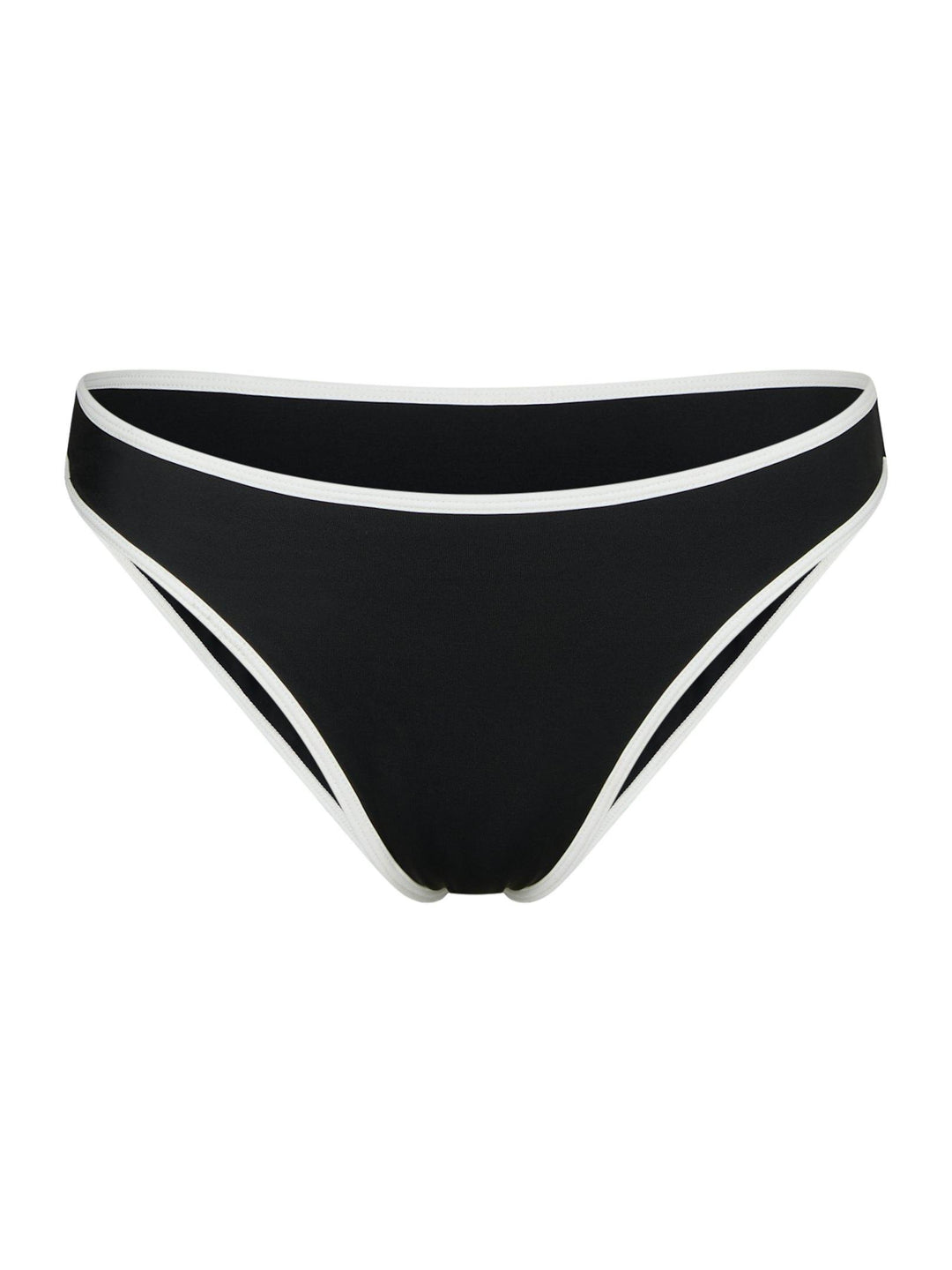 Jovita Solid Contrast Bikini Brief Black/White