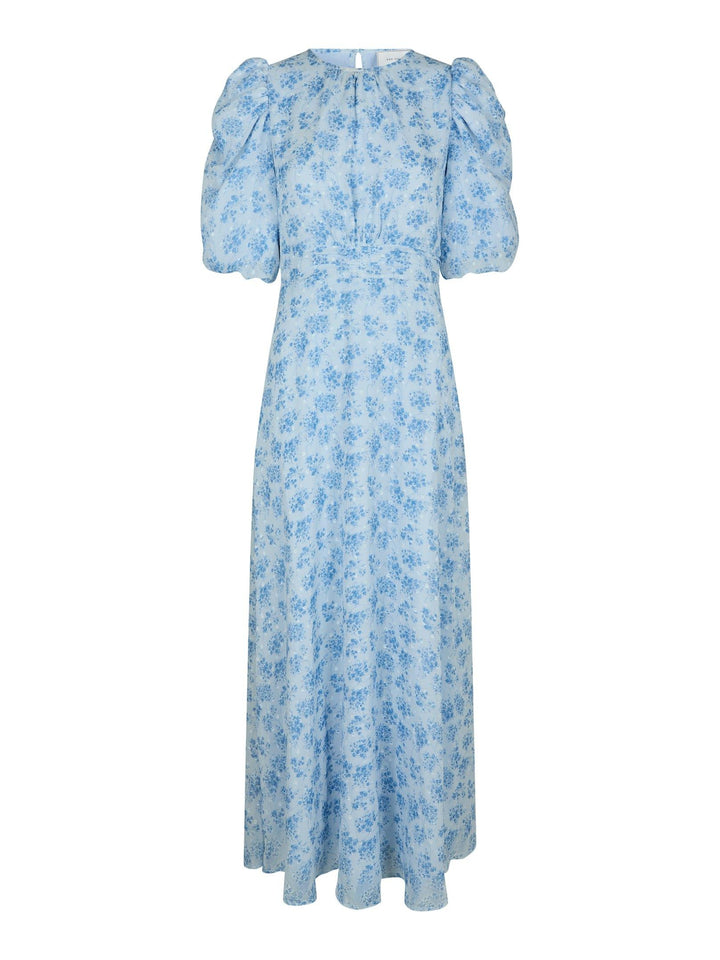 Kikka Chiffon Flower Dress Light Blue