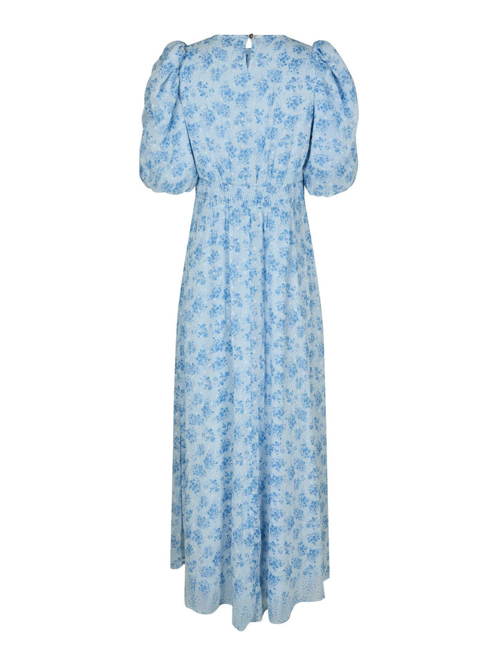 Kikka Chiffon Flower Dress Light Blue
