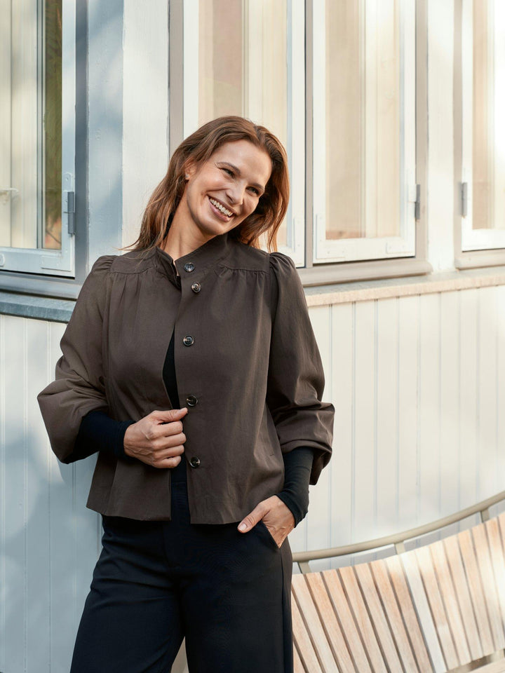 Tirsa Twill Jacket Dark Brown