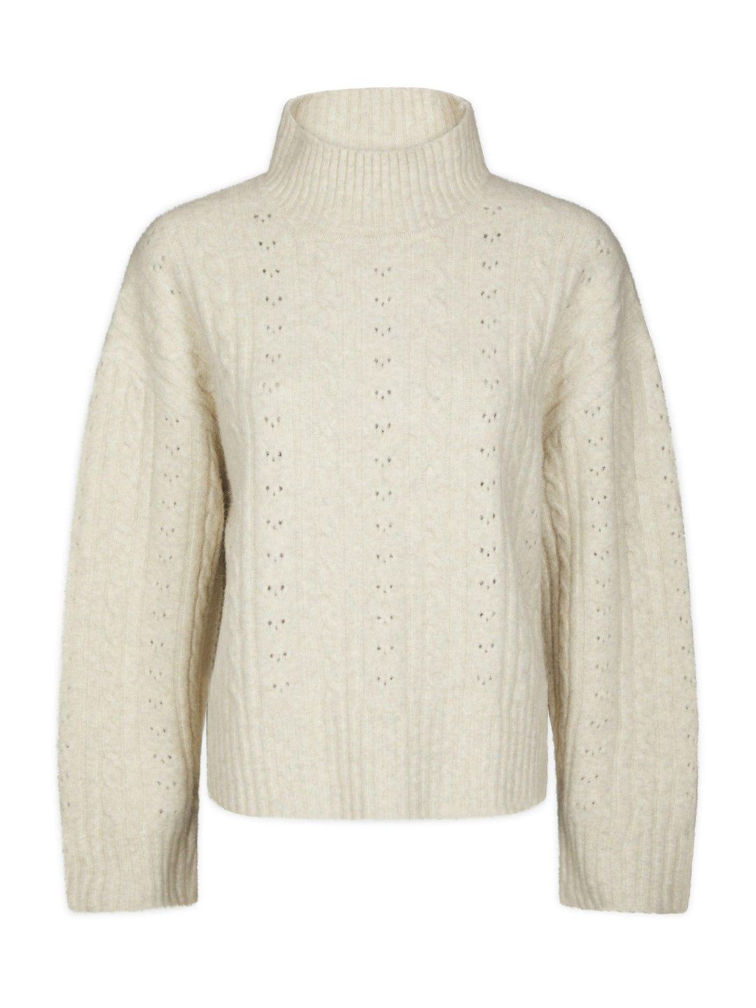 Anda Cable Knit Blouse Ivory