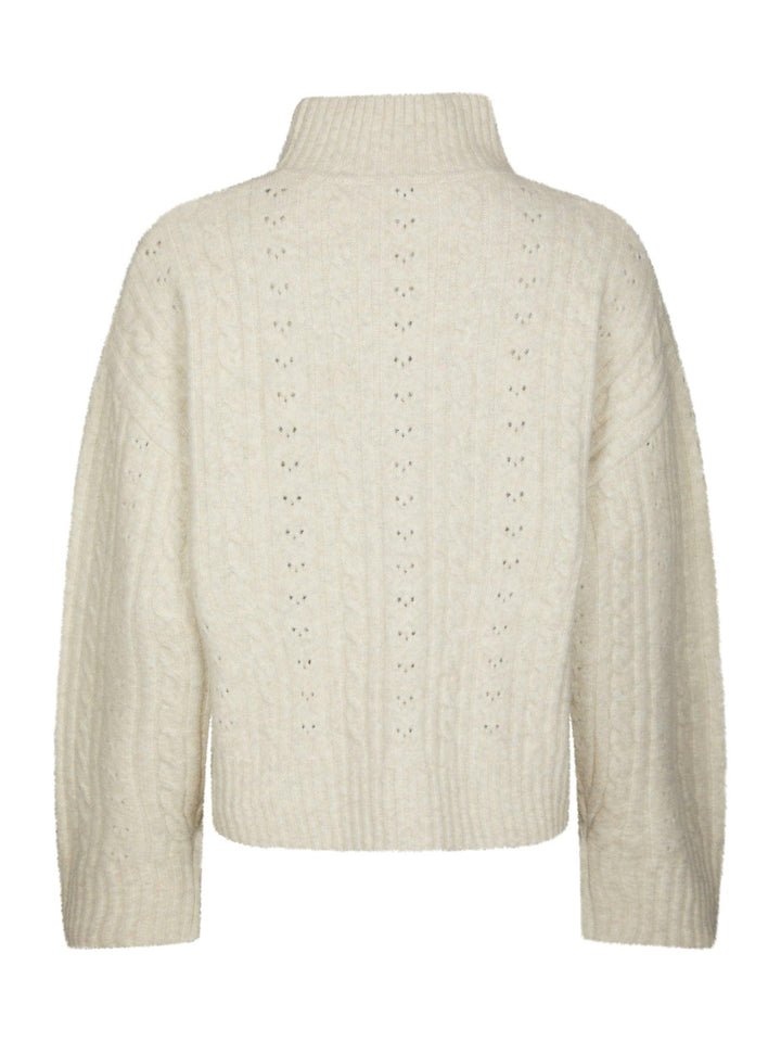 Anda Cable Knit Blouse Ivory