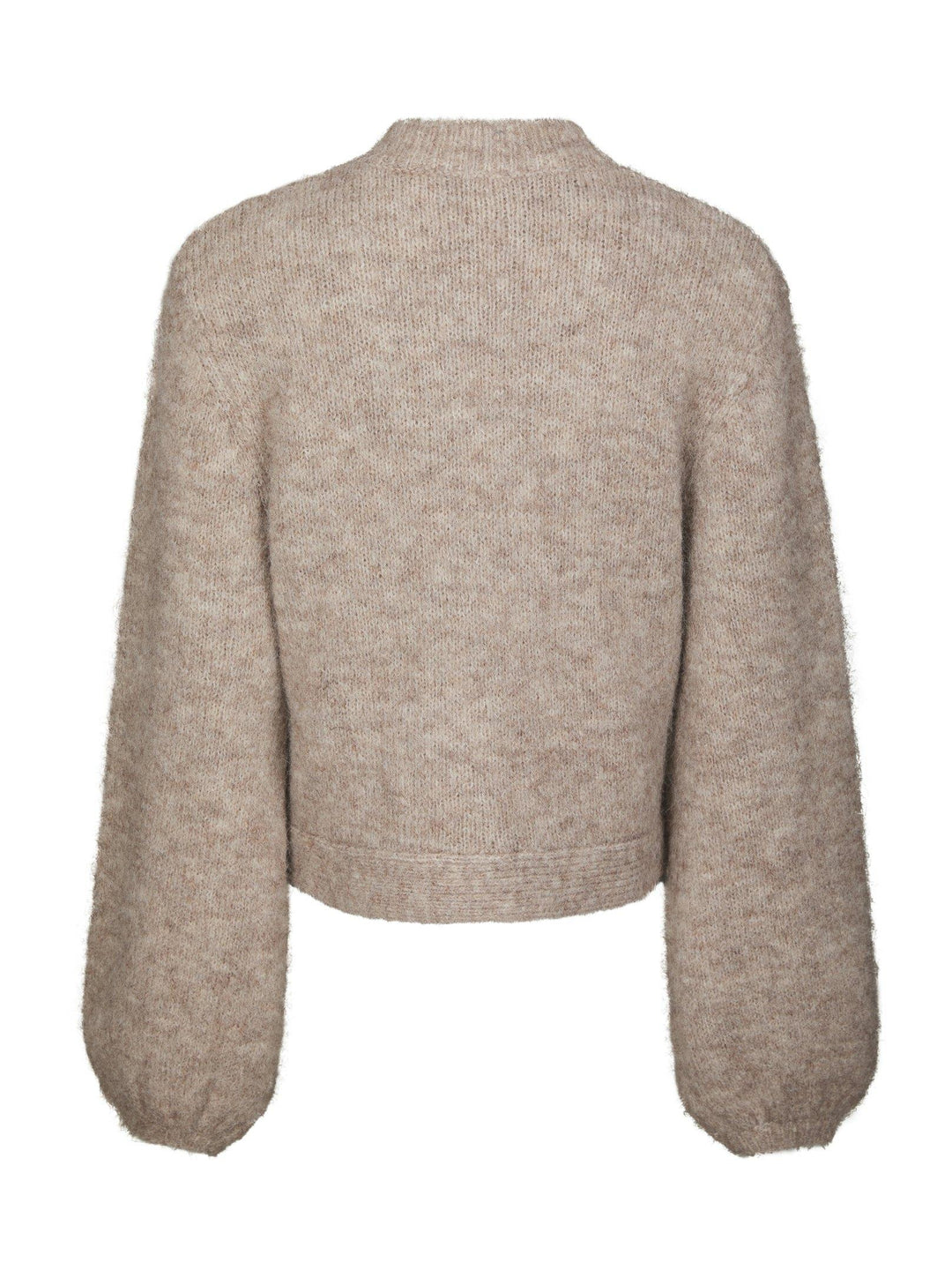Gio Fluffy Knit Cardigan Beige Melange