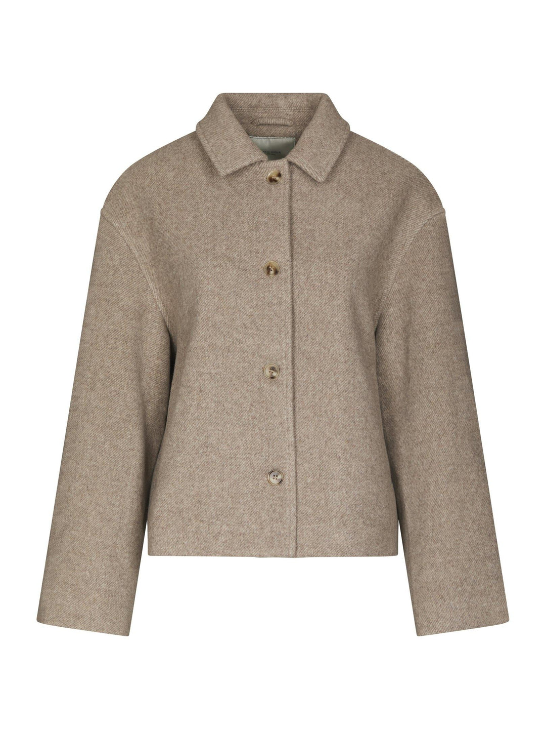 Hamra Herringbone Twill Jacket Beige Melange