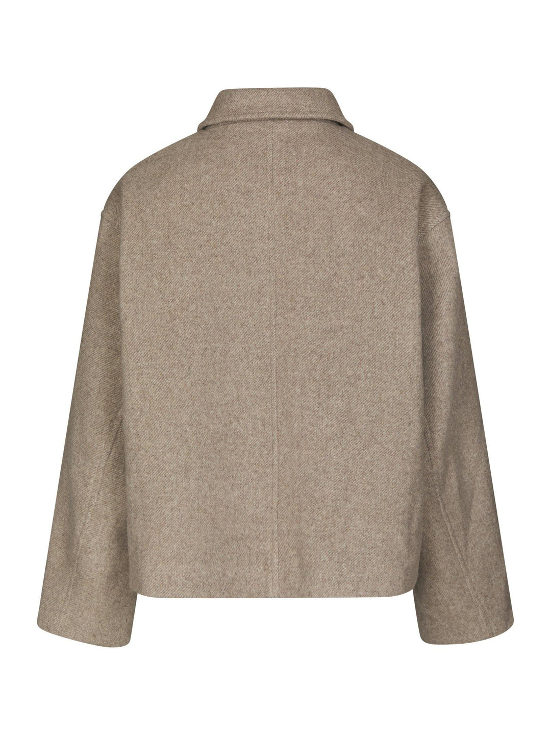 Hamra Herringbone Twill Jacket Beige Melange