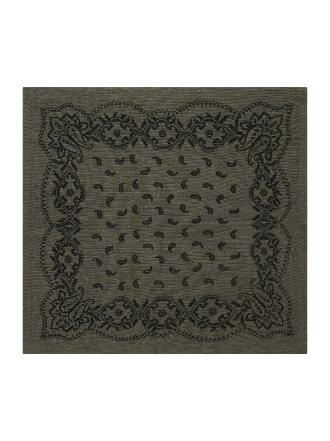 Adelina Paisley Knit Scarf Army