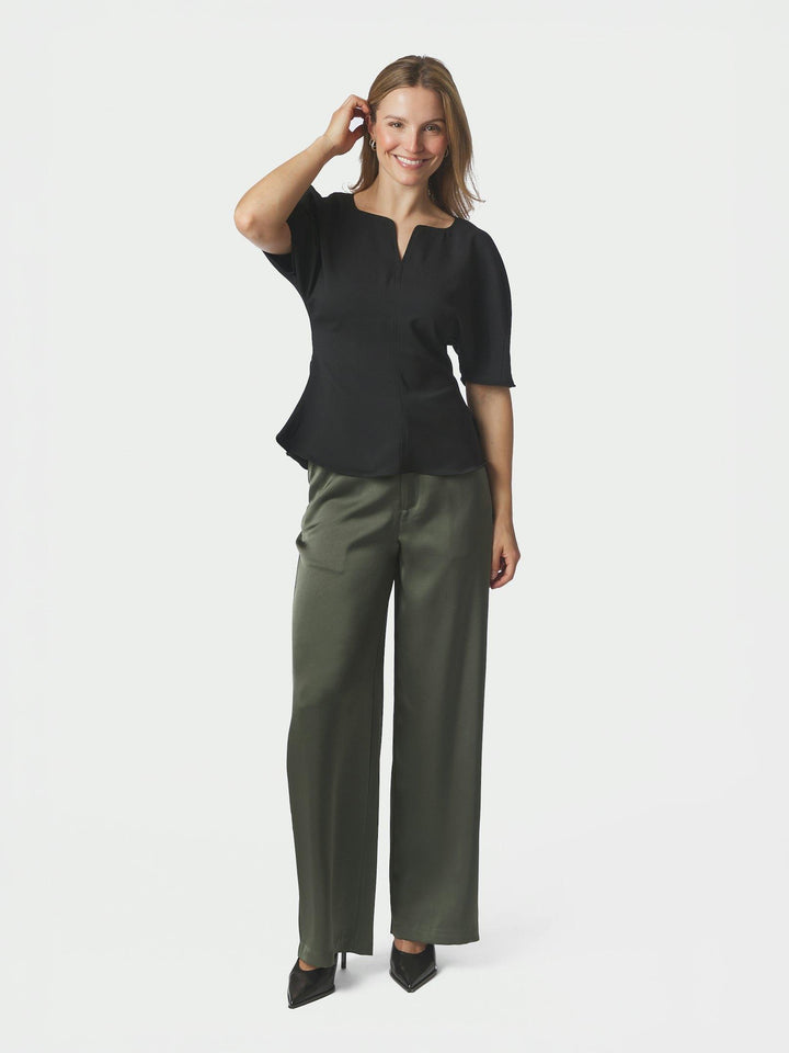 Josine Crepe Blouse Black