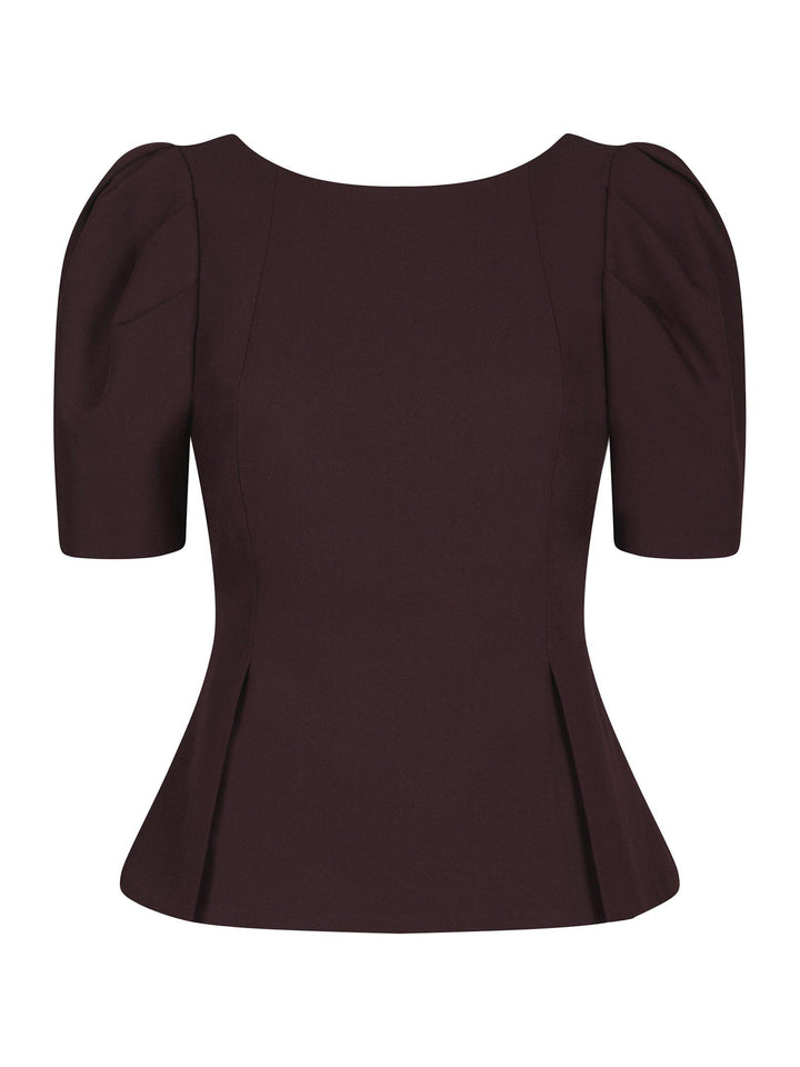 Mellisana Structure Blouse Chocolate Plum