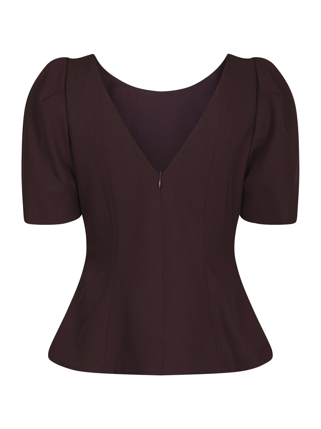 Mellisana Structure Blouse Chocolate Plum