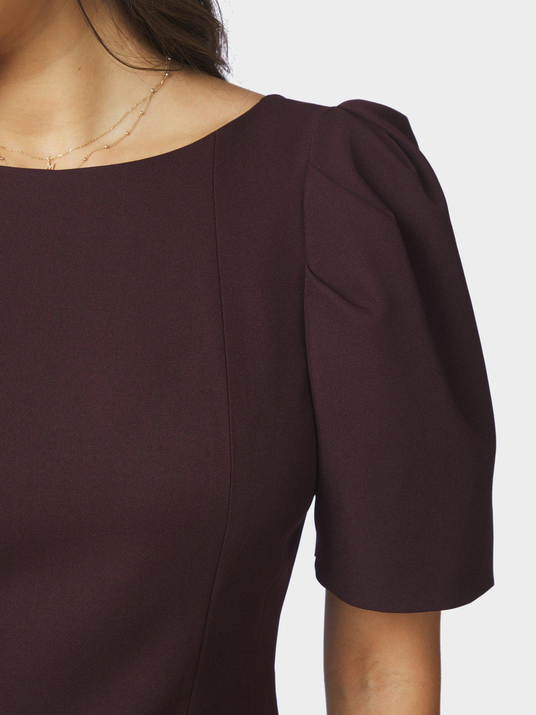 Mellisana Structure Blouse Chocolate Plum