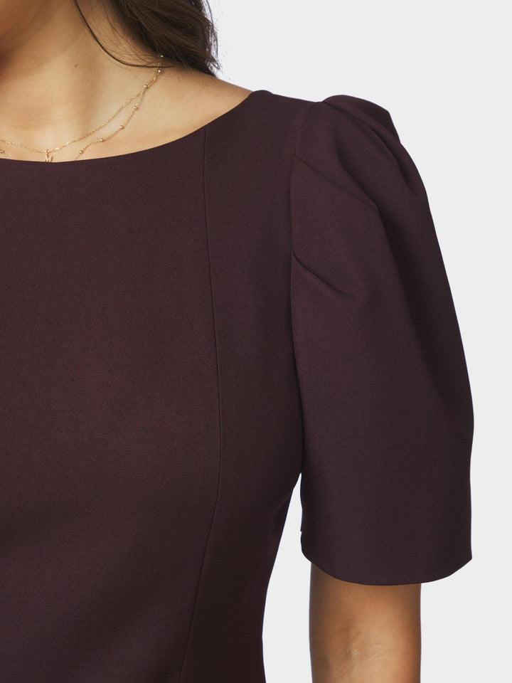 Mellisana Structure Blouse Chocolate Plum