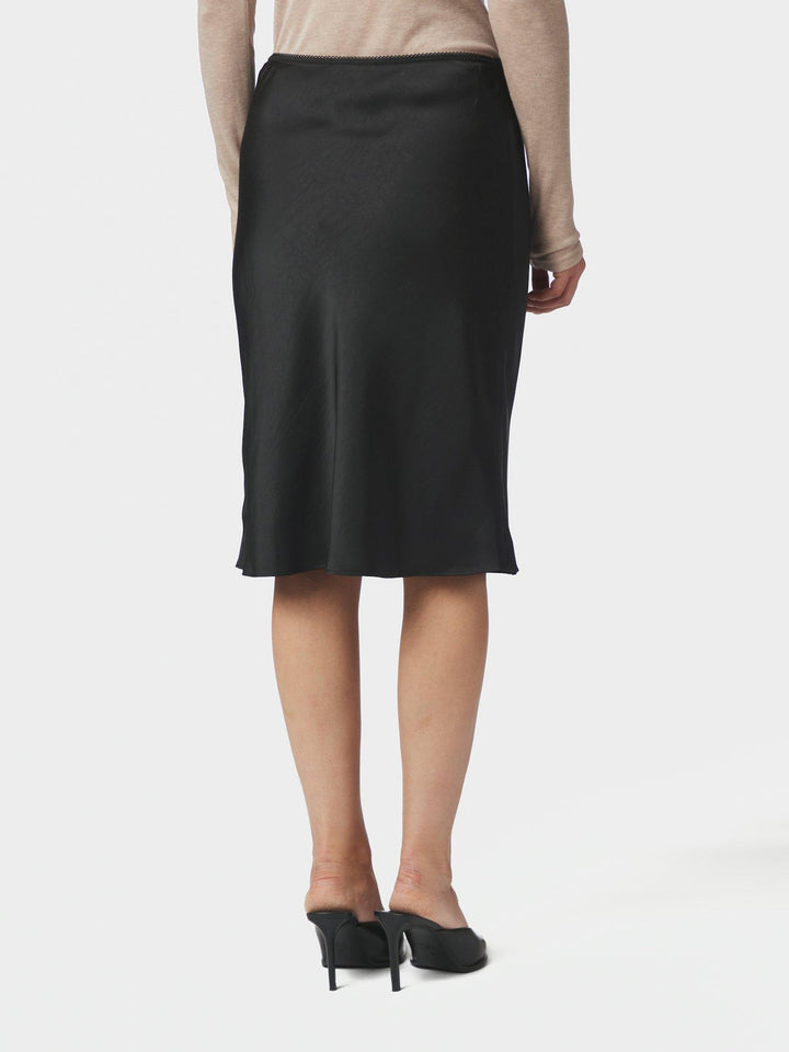 Mindie Heavy Sateen Skirt Black