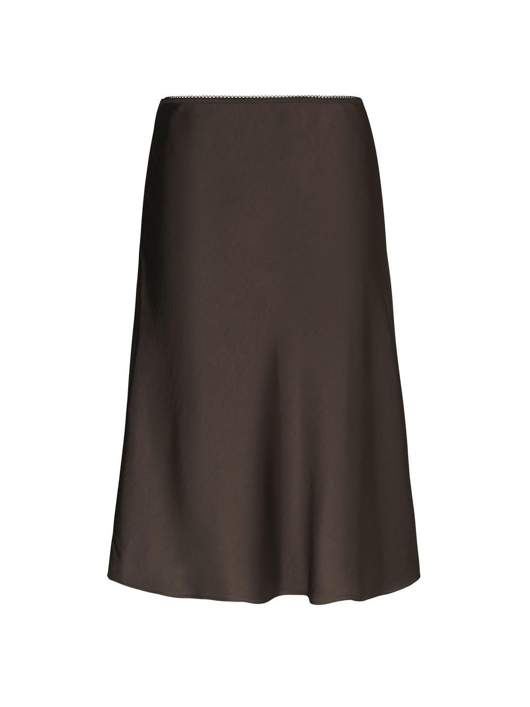 Mindie Heavy Sateen Skirt Dark Brown