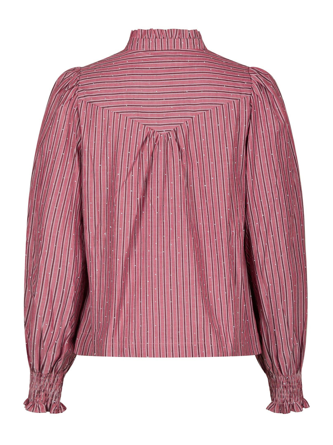 Astrida Soft Stripe Stone Blouse Dark Rose