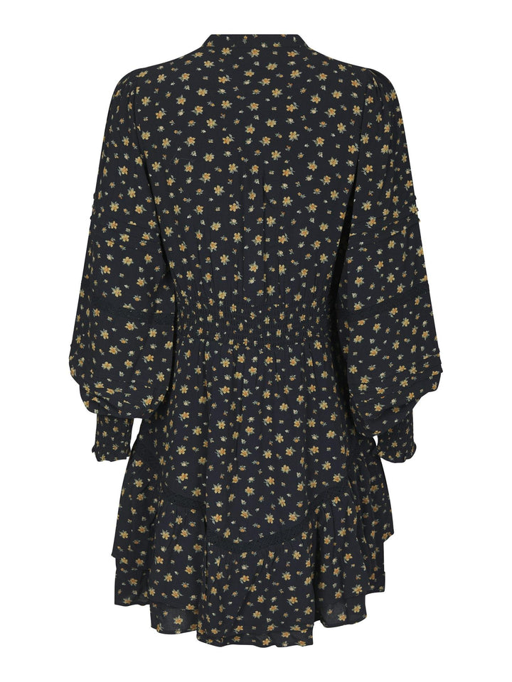 Roberta Small Flower Dress Black