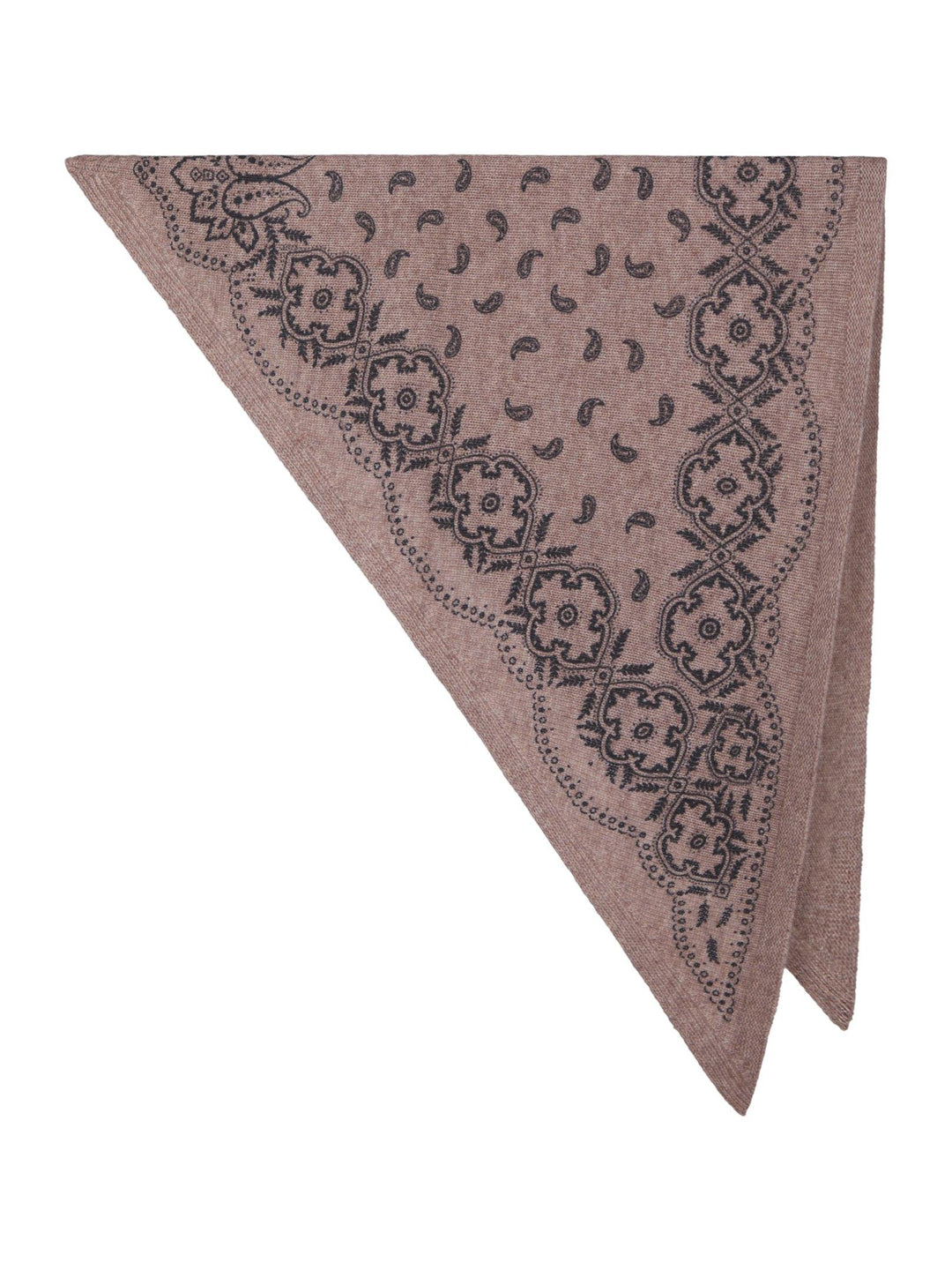 Lolana Paisley Knit Scarf Beige Melange