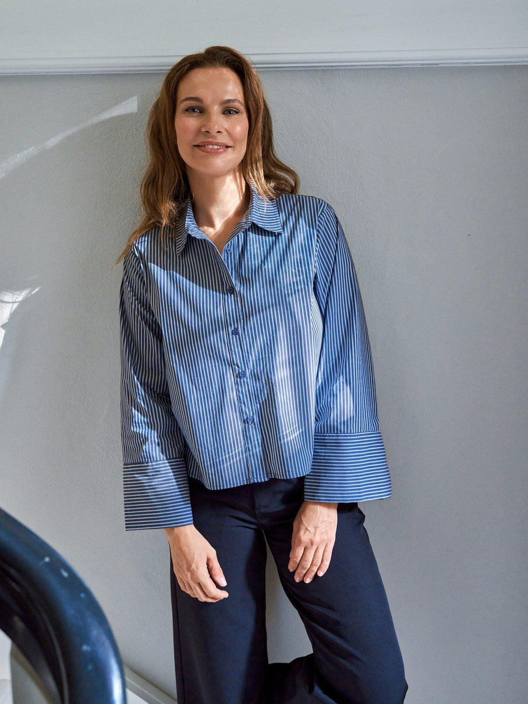 Jaylin Stripe Shirt Dark Navy