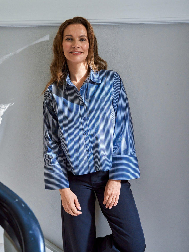Jaylin Stripe Shirt Dark Navy