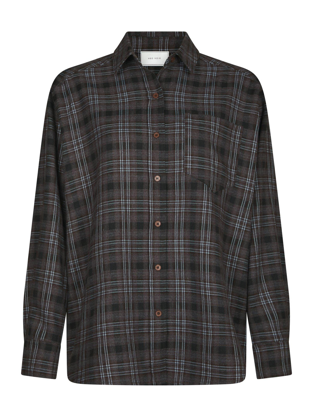 Dalma Flannel Check Shirt Warm Grey