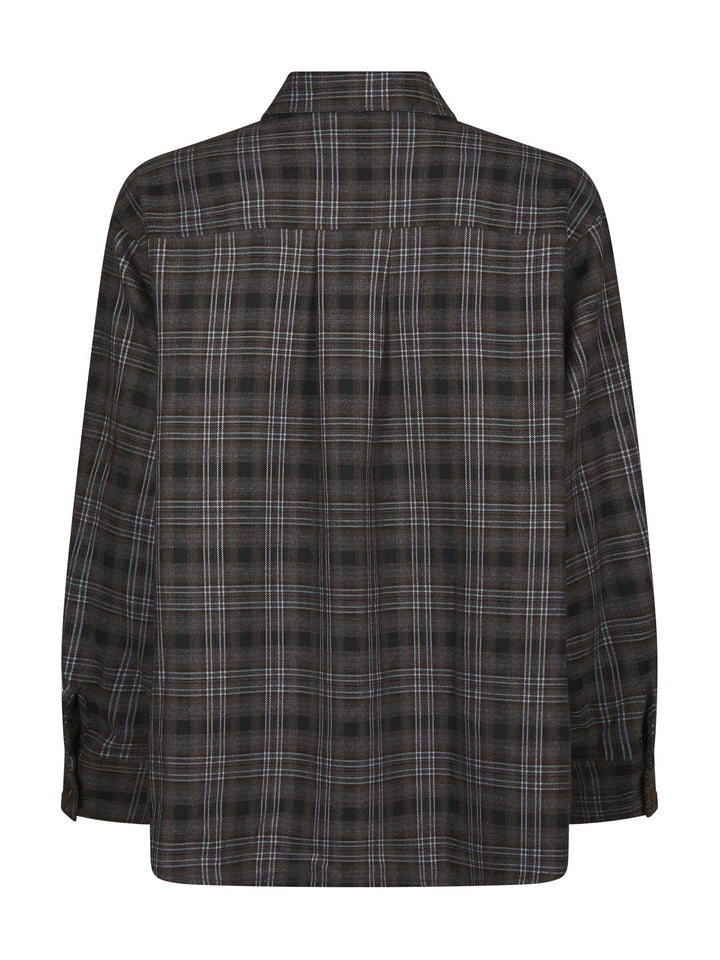 Dalma Flannel Check Shirt Warm Grey