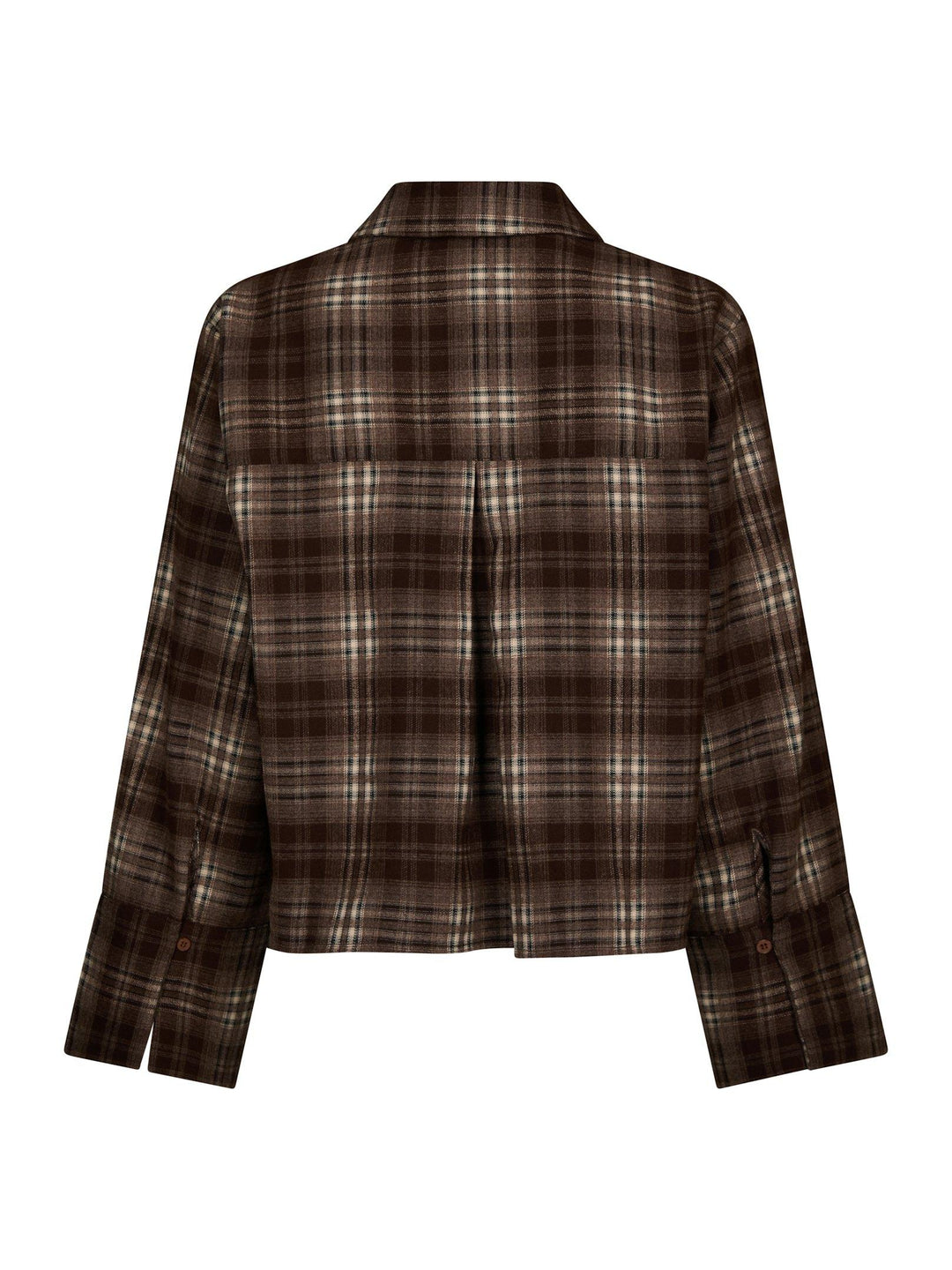 Jaylin Flannel Check Shirt Warm Grey